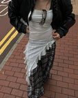 WARDEN EDGE Asymmetric Ruffle Dress