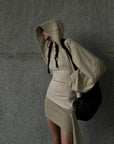 WARDEN EDGE Asymmetrical vest with skirt & pleated skirt set