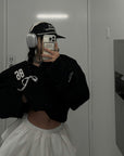 WARDEN EDGE Oversized Hoodie with Ribbon Details - PINKPARKS