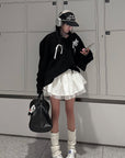 WARDEN EDGE Oversized Hoodie with Ribbon Details - PINKPARKS