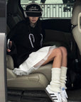 WARDEN EDGE Oversized Hoodie with Ribbon Details - PINKPARKS