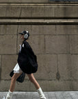 WARDEN EDGE Oversized Hoodie with Ribbon Details - PINKPARKS