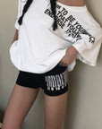 WARDEN EDGE Barcode Print Hot Shorts - PINKPARKS