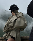 WARDEN EDGE Unisex Deconstructed Trench Coat - PINKPARKS