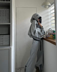 WARDEN EDGE Oversized Logo Hoodie Set - PINKPARKS