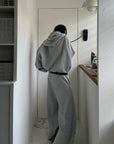 WARDEN EDGE Oversized Logo Hoodie Set - PINKPARKS