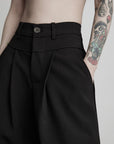DOINDULGE Tailored Wide-Leg Trousers