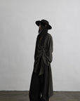 DOINDULGE Draped Wrap Shirt with Asymmetric Tie Waist