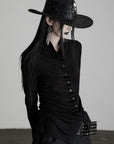 DOINDULGE Draped Ruched Button-Up Shirt