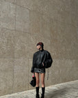 WARDEN EDGE PU Leather Bomber Jacket - PINKPARKS