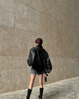 WARDEN EDGE PU Leather Bomber Jacket - PINKPARKS