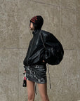 WARDEN EDGE PU Leather Bomber Jacket - PINKPARKS