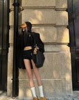 WARDEN EDGE Oversized Double-Breasted Wool Blazer - PINKPARKS