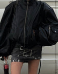 WARDEN EDGE PU Leather Bomber Jacket - PINKPARKS