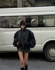 WARDEN EDGE PU Leather Bomber Jacket - PINKPARKS