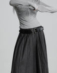 DOINDULGE Draped Twist Knit Top with High Neck and Long Sleeves
