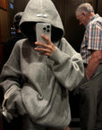 WARDEN EDGE Oversized Hoodie & Shorts Set - Streetwear-Inspired Design - PINKPARKS