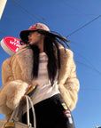 WARDEN EDGE Faux Fur Oversized Coat - PINKPARKS