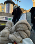 WARDEN EDGE Faux Fur Oversized Coat - PINKPARKS