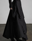 DOINDULGE Draped Asymmetric Maxi Skirt
