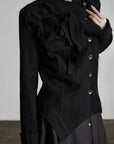 DOINDULGE Deconstructed Frayed Wool Top