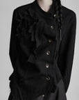 DOINDULGE Deconstructed Frayed Wool Top