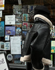 WARDEN EDGE Faux Shearling Leather Jacket