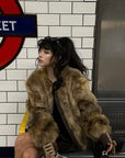 WARDEN EDGE Faux Fur Jacket with Suede and PU Leather Accents - PINKPARKS