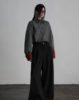 DOINDULGE Oversized Contrast Cuff Checked Shirt