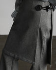 DOINDULGE Wrap Detail Wool Blend Trousers