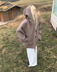 Rase Le Sol Oversized Wool Coat with Hood - PINKPARKS