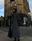 WARDEN EDGE Faux Leather Wool-Blend Overcoat - PINKPARKS