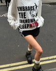 WARDEN EDGE Graphic Print Oversized T-Shirt - PINKPARKS