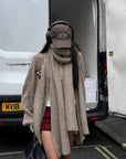 WARDEN EDGE Knitted Cardigan & Scarf Set - PINKPARKS