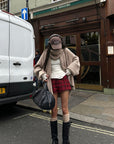 WARDEN EDGE Tartan Plaid Mini Shorts - PINKPARKS