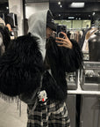 WARDEN EDGE Faux Fur Contrast-Layered Jacket - PINKPARKS