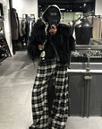 WARDEN EDGE Faux Fur Contrast-Layered Jacket - PINKPARKS