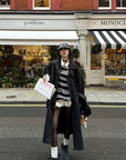 WARDEN EDGE Longline Black Trench Coat