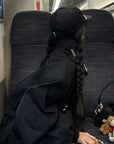 WARDEN EDGE Longline Black Trench Coat