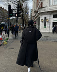 WARDEN EDGE Longline Black Trench Coat