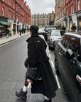 WARDEN EDGE Longline Black Trench Coat