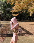 DreamyNerd Cozy Knit Hoodie & Shorts Set in Baby Pink
