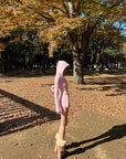 DreamyNerd Cozy Knit Hoodie & Shorts Set in Baby Pink