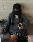 WARDEN EDGE Grey Knit Pullover & Asymmetrical Plaid Skirt Set - PINKPARKS