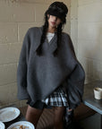 WARDEN EDGE Layered V-Neck Knit Sweater - PINKPARKS