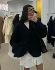 WARDEN EDGE Layered V-Neck Knit Sweater - PINKPARKS