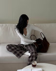 ROVENTE Ribbed Snap Henley Top - PINKPARKS