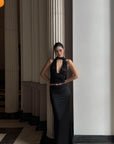 ROVENTE Draped Waistband Maxi Skirt - PINKPARKS