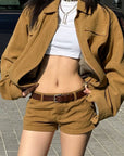 ROVENTE Micro Ribbed Cropped Tee - PINKPARKS