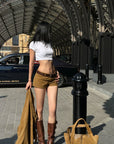 ROVENTE Micro Ribbed Cropped Tee - PINKPARKS
